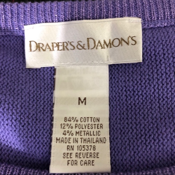 DRAPER’S & DAMON’S SCOOP NECK CAREER SWEATER SZ M - Picture 5 of 6